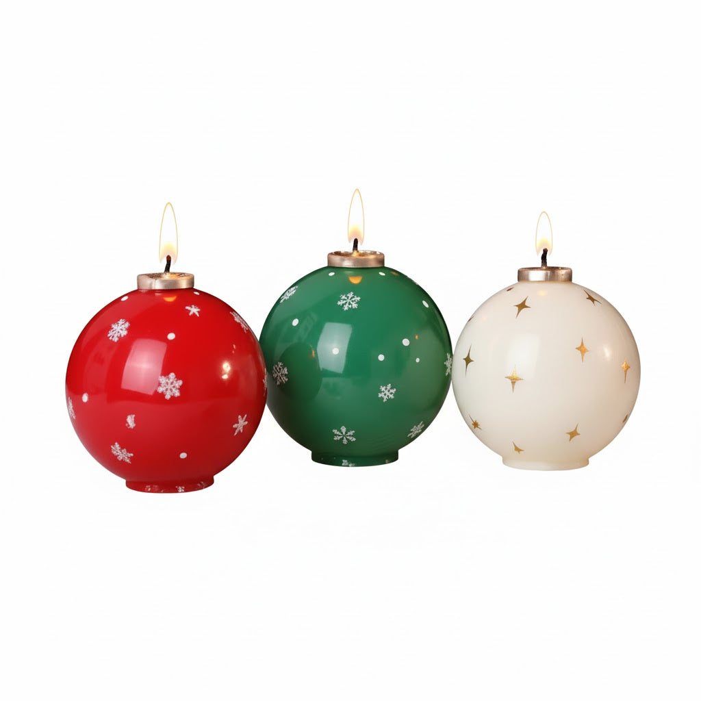Christmas Ball Shaped Scented Candle
