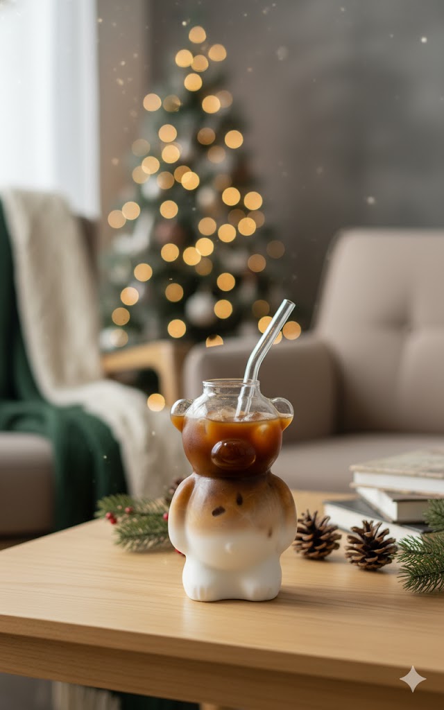 Cartoon Bear Shaped Coffee Glass