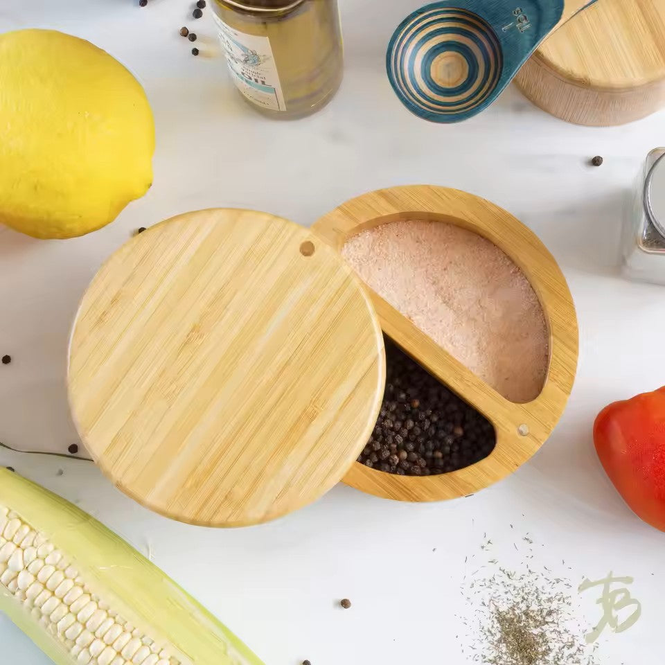 Bamboo Spice Jar with Magnetic Swivel Lid